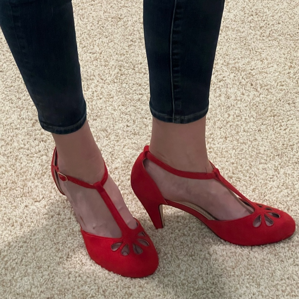 Red Suede Heels
